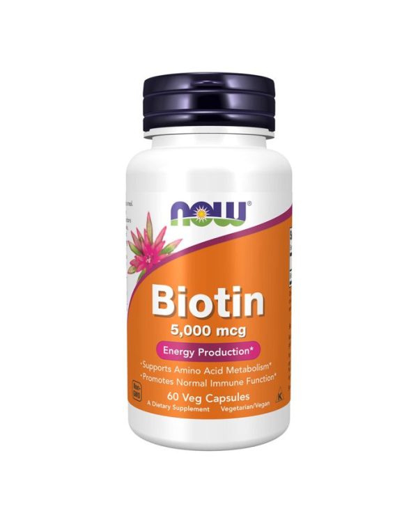 now BIOTIN 5000MCG 60 CAP