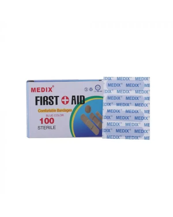 Medix First Aid Blue Plaster 100's