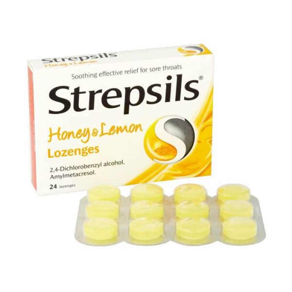STREPSILS HONEY & LEMON LOZENGES 24'S