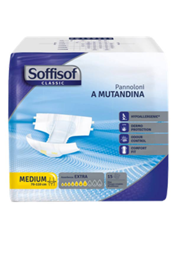 SOFFISOF ADULT DIAPERS- EXTRA MEDIUM-15PCS