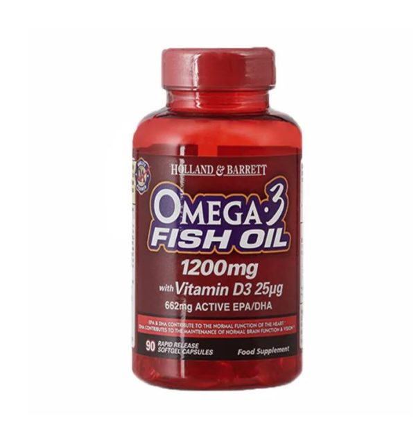 H&B OMEGA 3 FISH OIL WITH VITD 120'S