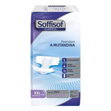 SOFFISOF ADULT DIAPERS-SUPER XXLARGE-15PCS