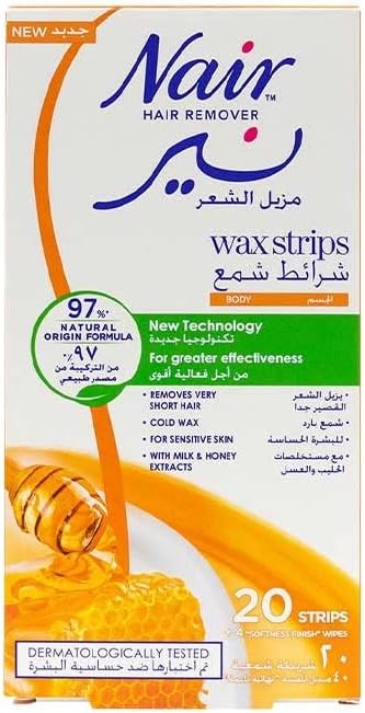 NAIR HAIR REMOVAL BODY WAX STRIPS MILK&HONEY