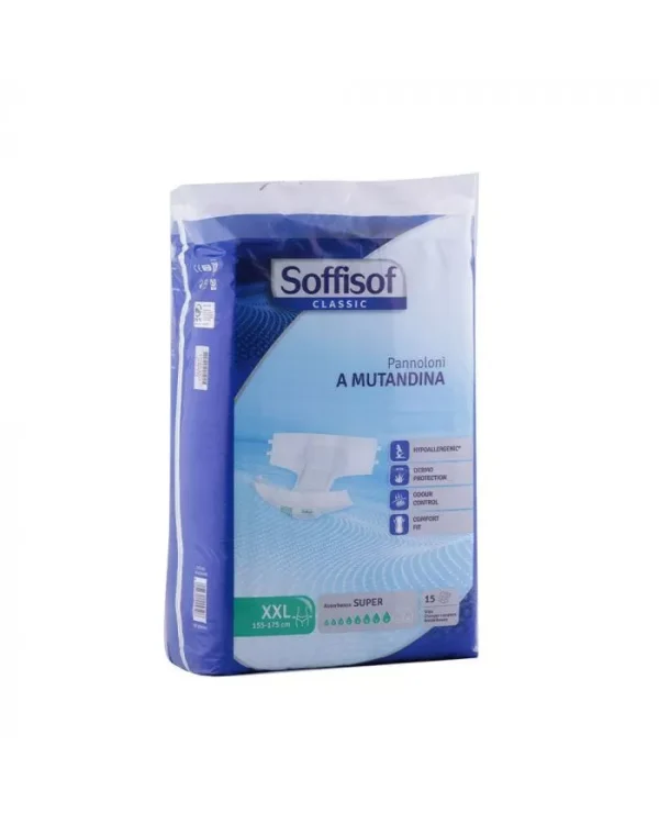 SOFFISOF ADULT DIAPERS- EXTRA LARGE-15PCS