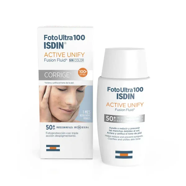 ISDIN FOTO ULTRA 100 ACTIVE SUNSCREEN UNIFY FUSION FLUID COLOR 50ML