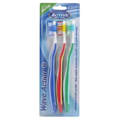 Bf Wave Action Toothbrush 3 Pack :12003
